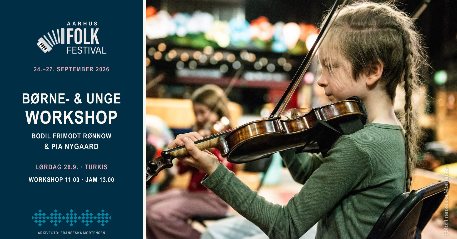 Børne- og ungeworkshop & generationsjam · Bodil Rønnow og Pia Nygaard ☉ Aarhus Folk Festival